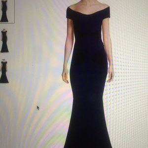 Chiara Boni Navy Blue Evening Gown